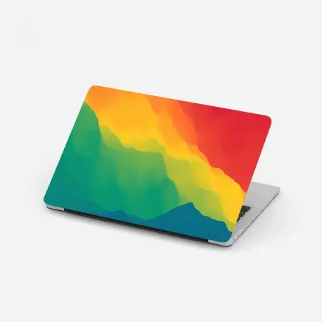 Laptop-Aufkleber kräftiger geschichteter bergverlauf – Wallnifity®
