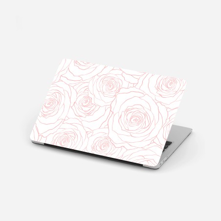 Laptop-Aufkleber zartes muster rosa rosen – Wallnifity®