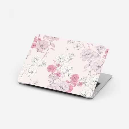 Laptop-Aufkleber zartes rosa blumenmuster – Wallnifity®