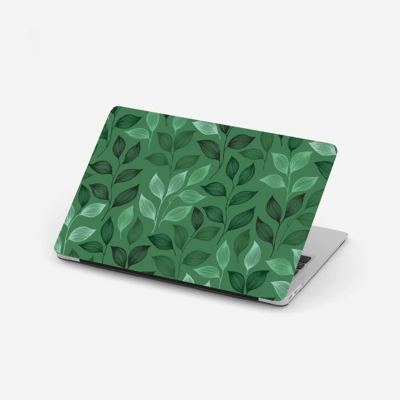 Laptop-Aufkleber grünes botanisches blättermuster – Wallnifity® Laptop-Aufkleber grünes botanisches blättermuster – Wallnifity®