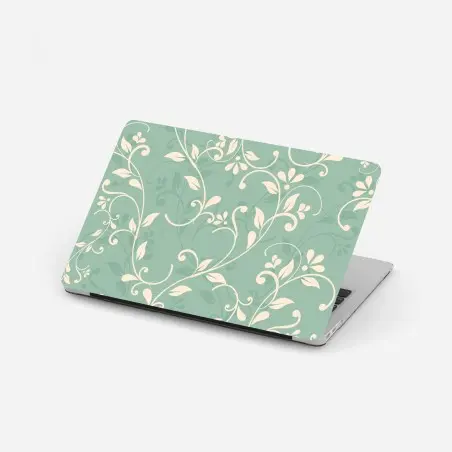 Laptop-Aufkleber minzfarbiges blumenmuster im vintage-stil – Wallnifity®