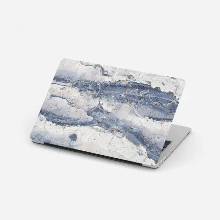Laptop-Aufkleber blauer marmor mit goldenen adern – Wallnifity®