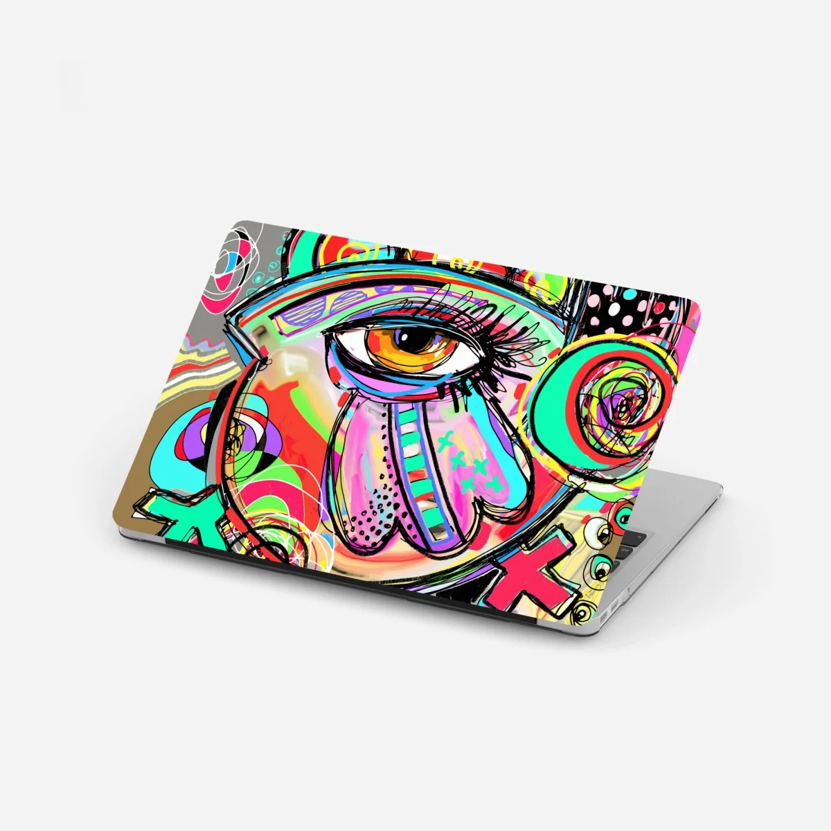 Laptop-Aufkleber lebhaftes abstraktes auge im pop-art stil – Wallnifity® Laptop-Aufkleber lebhaftes abstraktes auge im pop-art stil – Wallnifity®