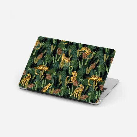 Laptop-Aufkleber tropisches leopardenmuster – Wallnifity®