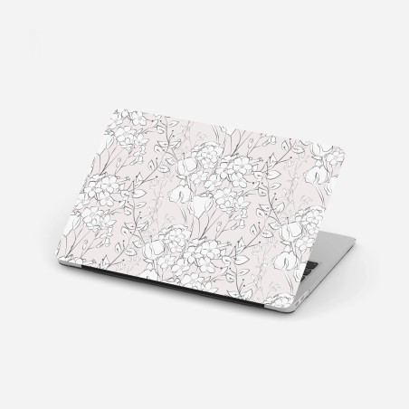 Laptop-Aufkleber zartes pastellblumenmuster – Wallnifity®