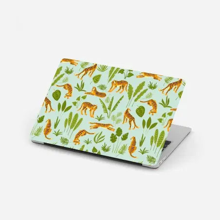Laptop-Aufkleber verspieltes tiger dschungel muster – Wallnifity®