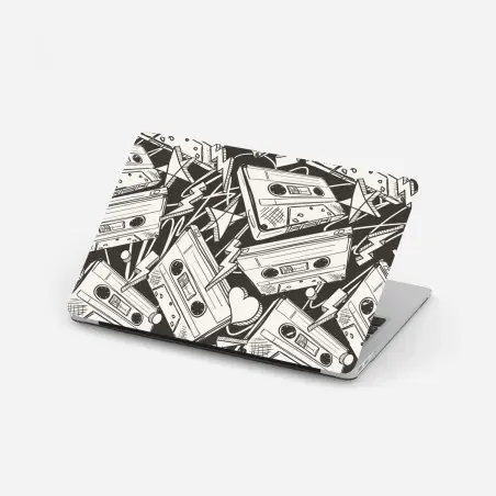 Laptop-Aufkleber vintage kassettenmuster – Wallnifity®