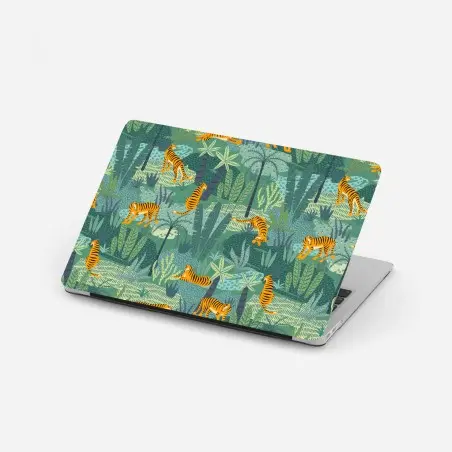 Laptop-Aufkleber verspieltes dschungel-tiger-muster – Wallnifity®