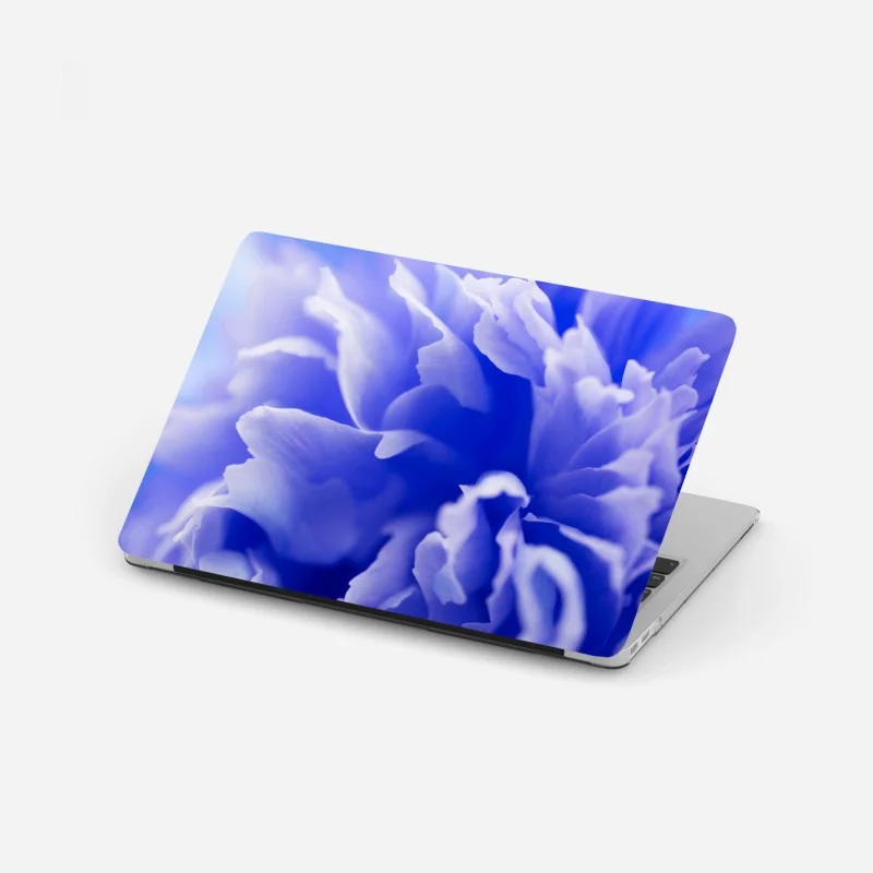 Laptop-Aufkleber sanfte blaue abstrakte blume nahaufnahme