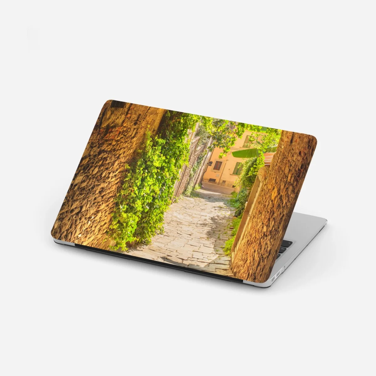 Laptop-Aufkleber sonnige gasse in der Toskana – Wallnifity® Laptop-Aufkleber sonnige gasse in der Toskana – Wallnifity®