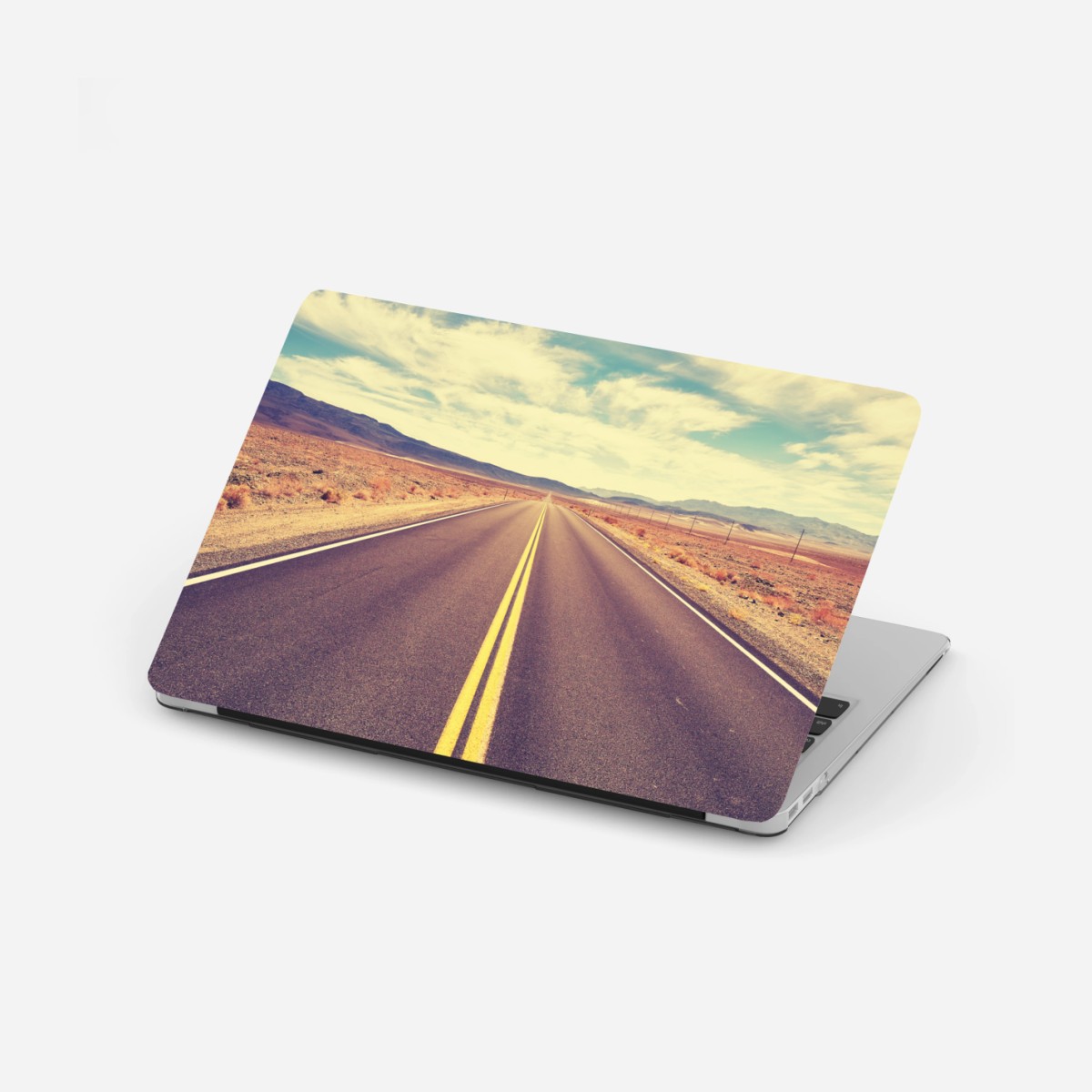 Laptop-Aufkleber vintage wüstenstraße, Death Valley – Wallnifity®