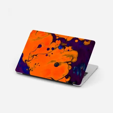 Laptop-Aufkleber intensiver oranger fluss – Wallnifity®