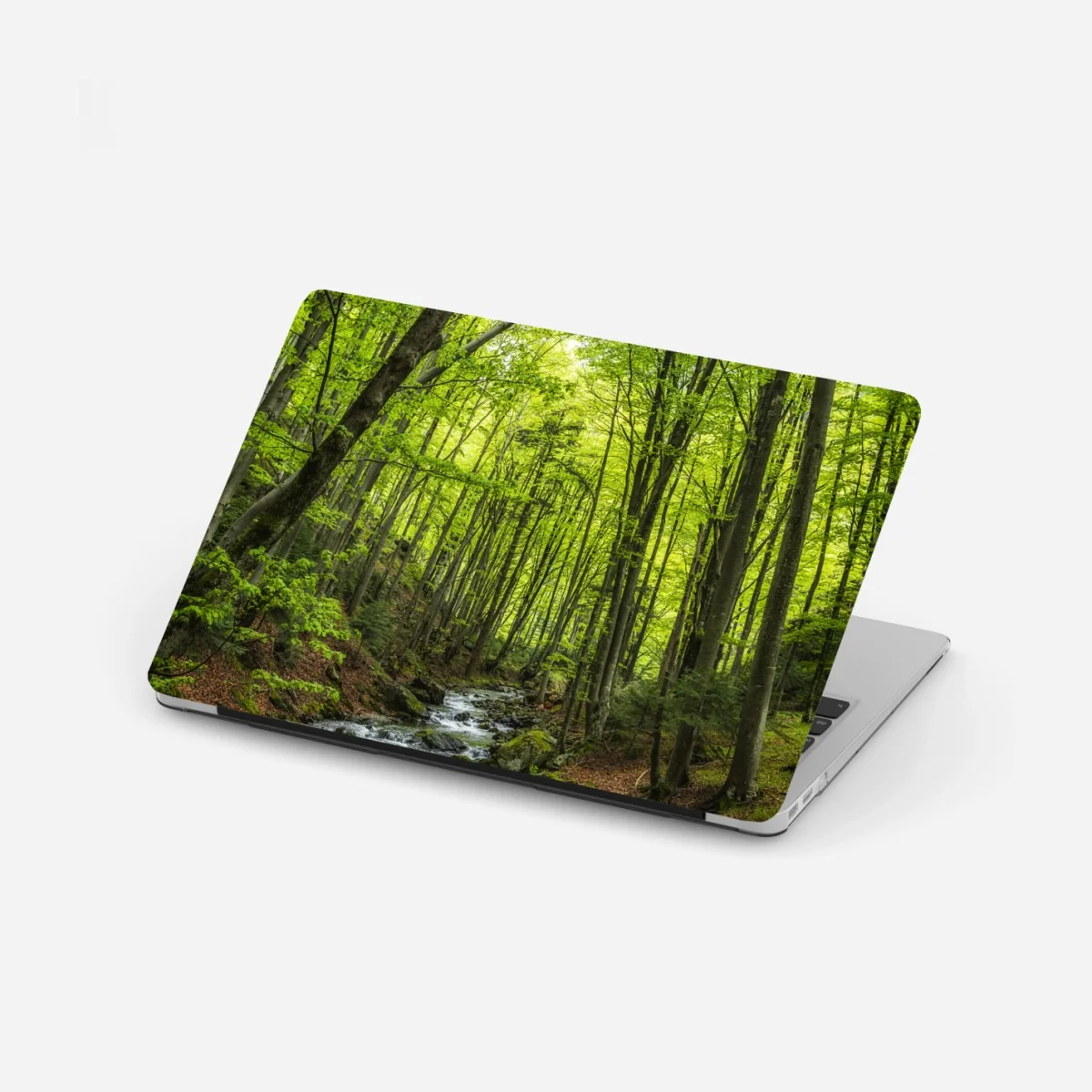 Laptop-Aufkleber ruhiger grüner waldbach – Wallnifity® Laptop-Aufkleber ruhiger grüner waldbach – Wallnifity®
