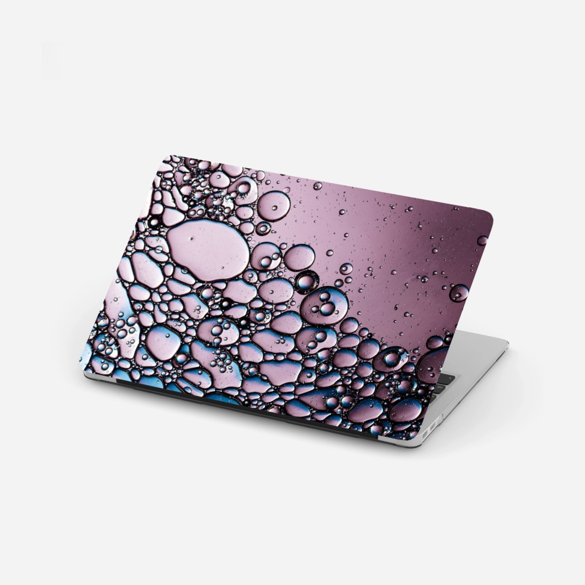 Laptop-Aufkleber lila abstraktes blasenmuster – Wallnifity®