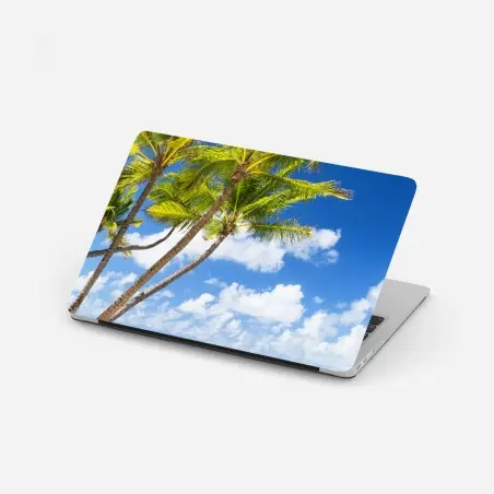 Laptop-Aufkleber tropischer palmstrand in Punta Cana – Wallnifity®