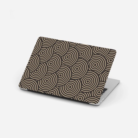 Laptop-Aufkleber retro konzentrische kreise muster – Wallnifity®