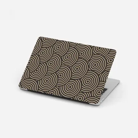 Laptop-Aufkleber retro konzentrische kreise muster – Wallnifity®