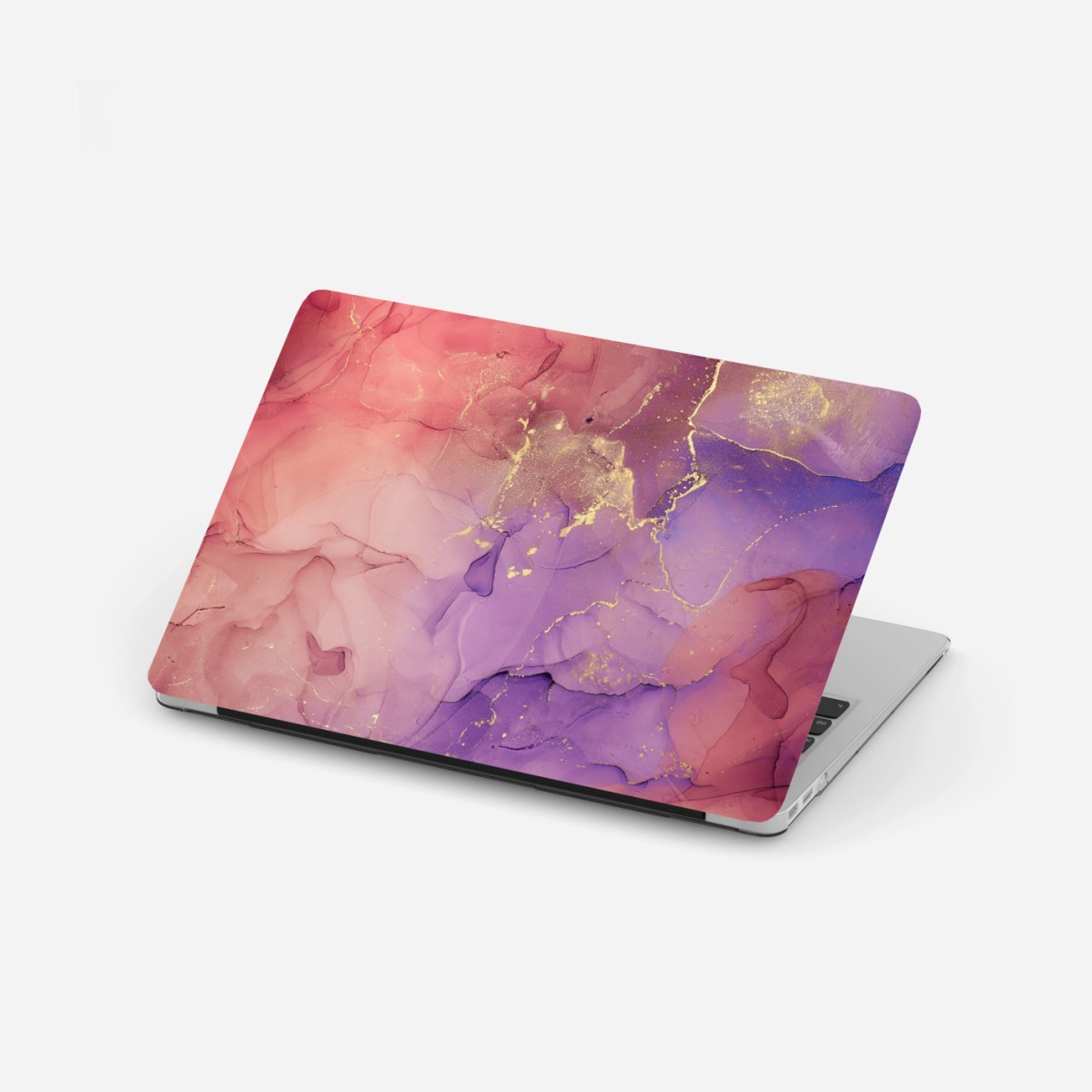 Laptop-Aufkleber ätherische rosa und lila marmoroptik – Wallnifity®