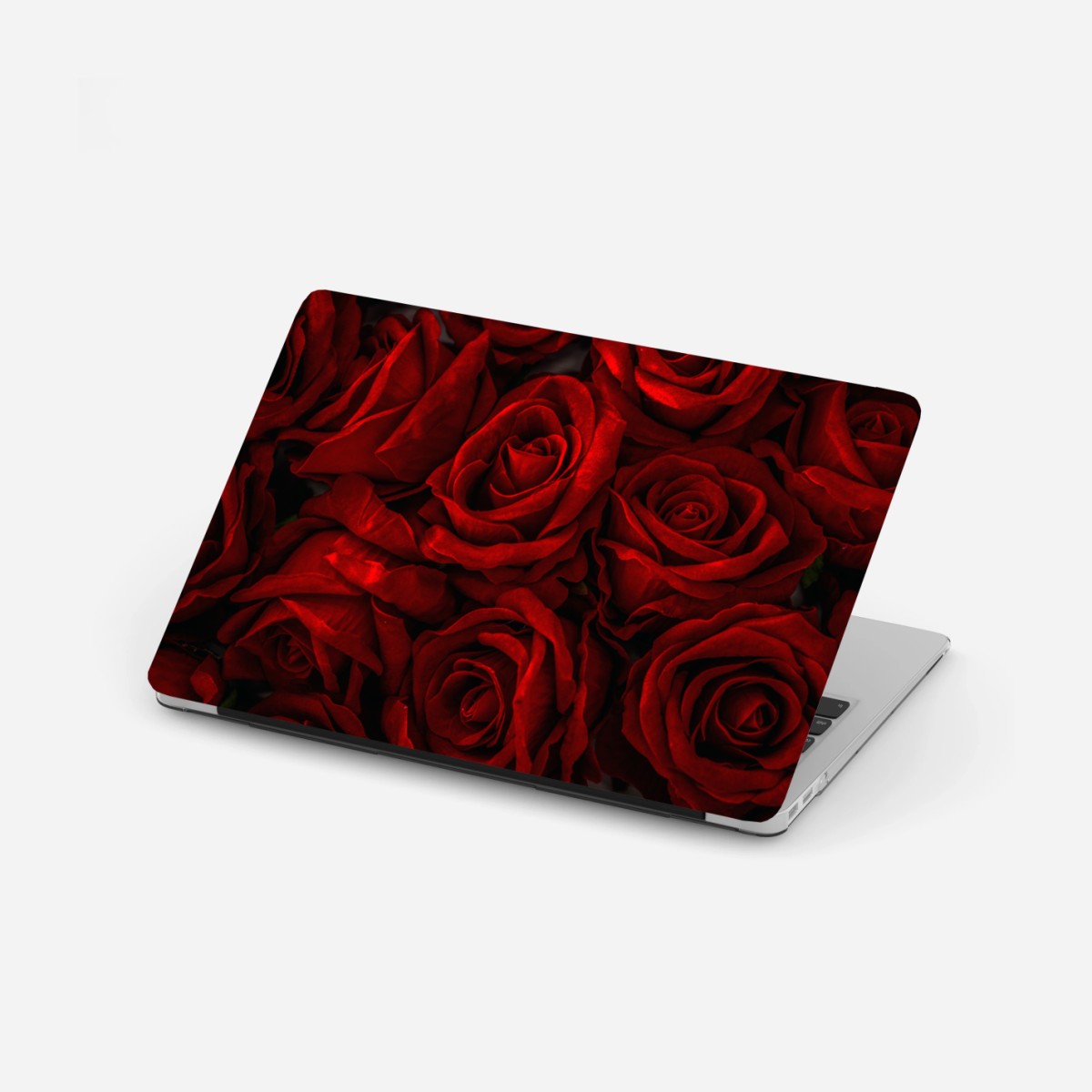 Laptop-Aufkleber intensive rote rosen nahaufnahme – Wallnifity®