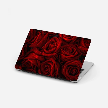 Laptop-Aufkleber intensive rote rosen nahaufnahme – Wallnifity®