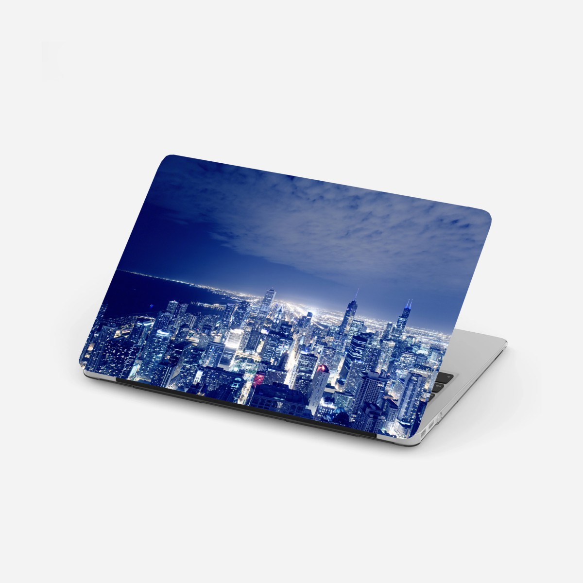 Laptop-Aufkleber Chicago nächtliche skyline panorama – Wallnifity®