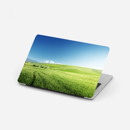 Laptop-Aufkleber ruhige grüne wiesenlandschaft – Wallnifity®