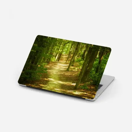 Laptop-Aufkleber sonniger waldpfad – Wallnifity®