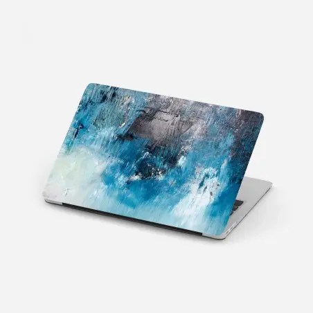 Laptop-Aufkleber tiefblaue abstrakte struktur – Wallnifity®