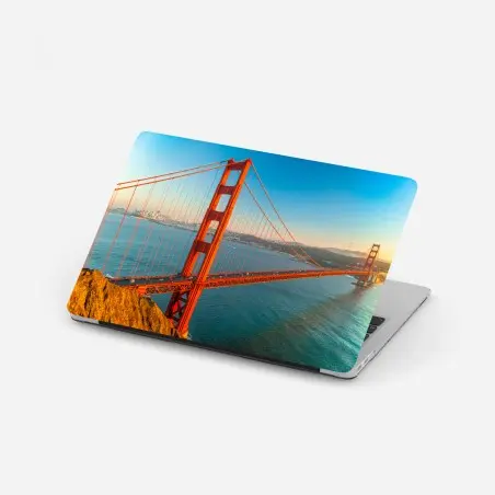 Laptop-Aufkleber Golden Gate bei sonnenuntergang – Wallnifity®