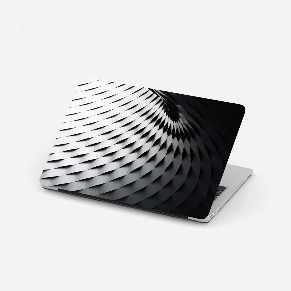 Laptop-Aufkleber monochromes geometrisches metallmuster – Wallnifity®
