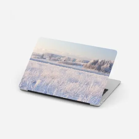 Laptop-Aufkleber wiese mit reif im morgenlicht – Wallnifity®