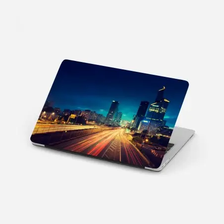 Laptop-Aufkleber La Défense skyline bei dämmerung – Wallnifity®