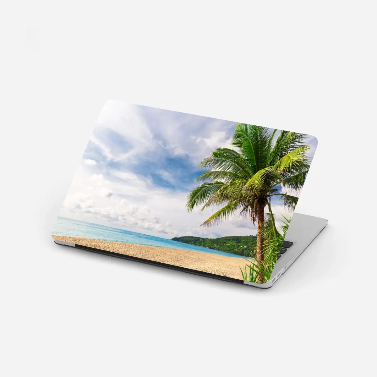 Laptop-Aufkleber tropischer strand in Phuket mit palme – Wallnifity®
