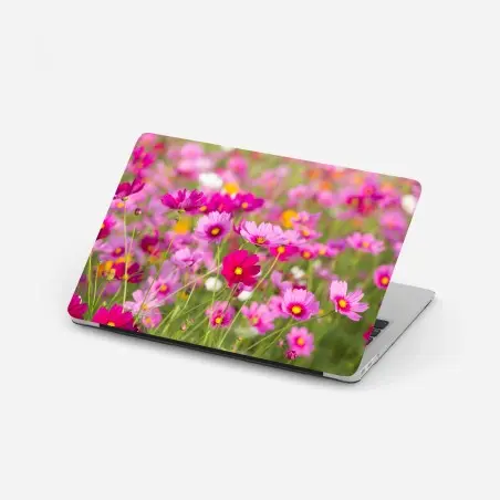 Laptop-Aufkleber rosa kosmeenwiese in blüte – Wallnifity®
