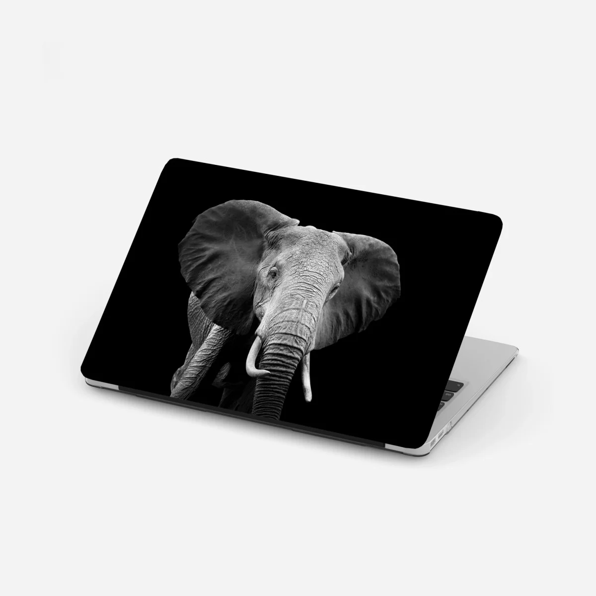 Laptop-Aufkleber majestätisches elefantenporträt in monochrom – Wallnifity® Laptop-Aufkleber majestätisches elefantenporträt in monochrom – Wallnifity®