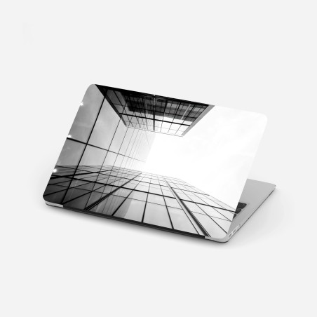 Laptop-Aufkleber minimalistische glasfassade perspektive – Wallnifity®