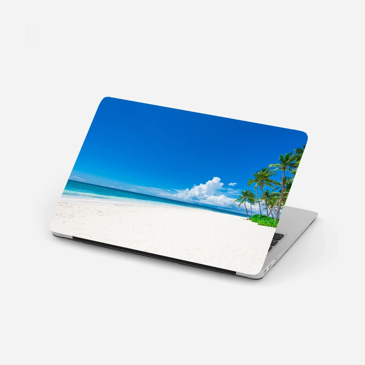Laptop-Aufkleber tropischer strand mit palmen – Wallnifity® Laptop-Aufkleber tropischer strand mit palmen – Wallnifity®