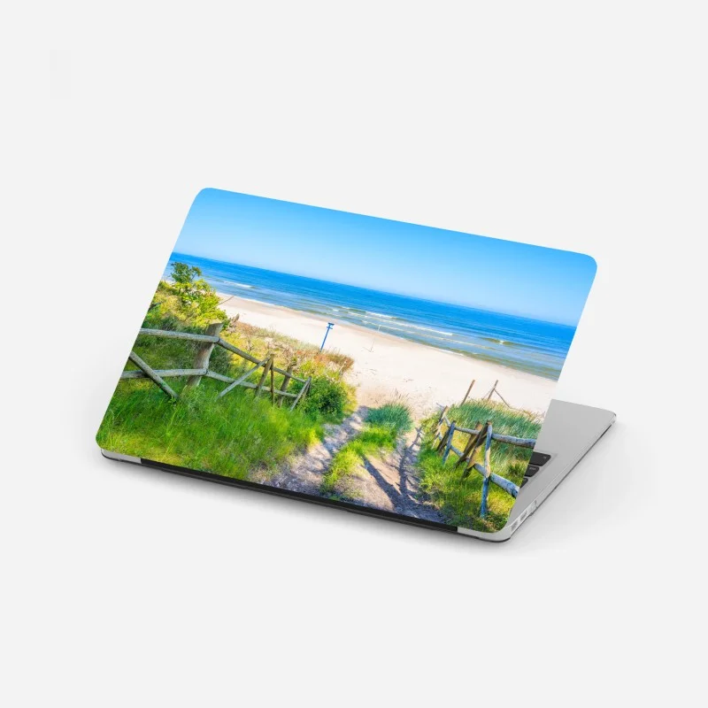 Laptop-Aufkleber weg zum strand der Ostsee