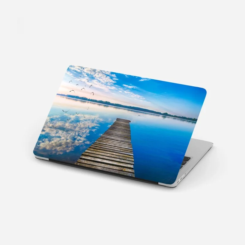 Laptop-Aufkleber ruhiger steg am See Selment Wielki, Masuren