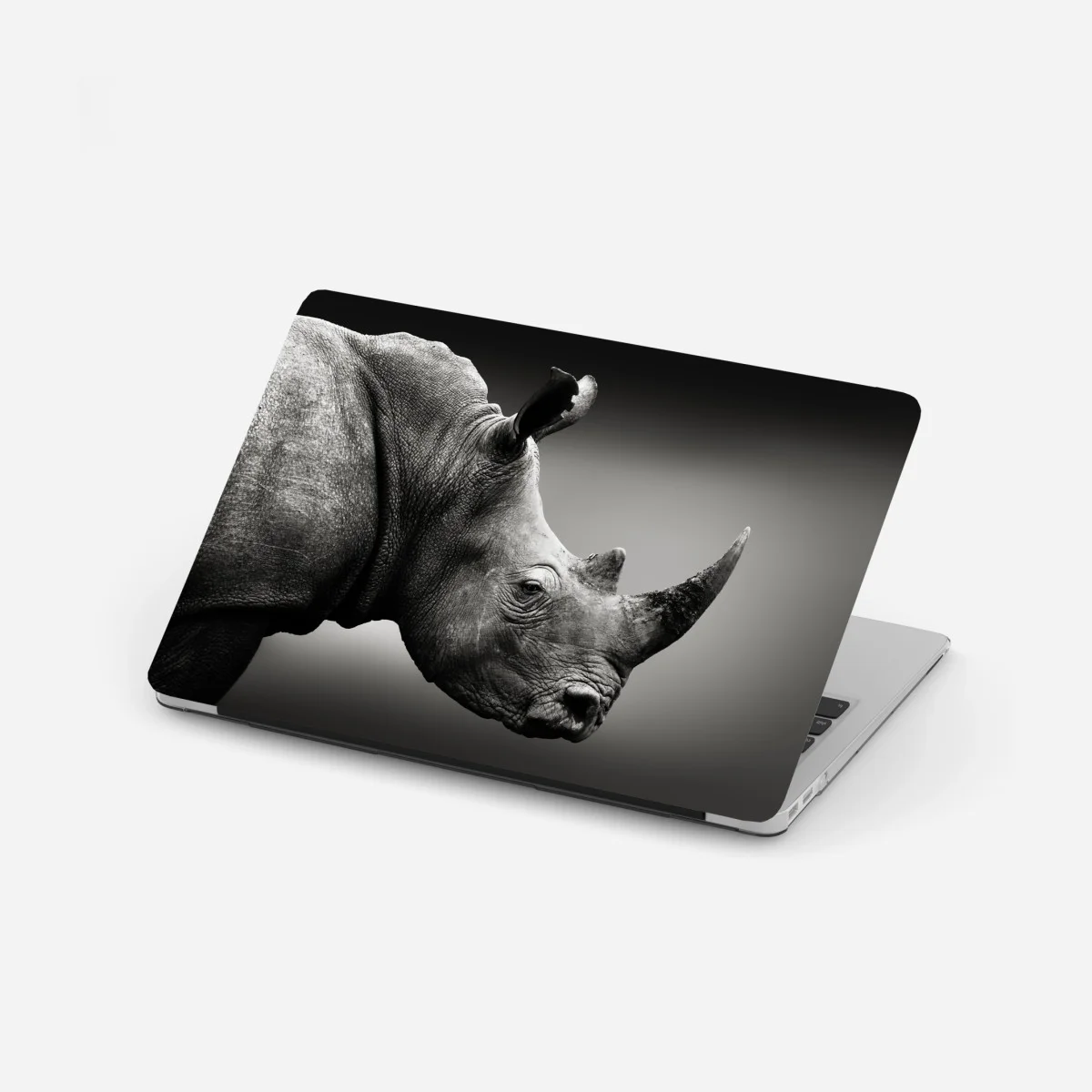 Laptop-Aufkleber majestätisches nashornporträt – Wallnifity® Laptop-Aufkleber majestätisches nashornporträt – Wallnifity®