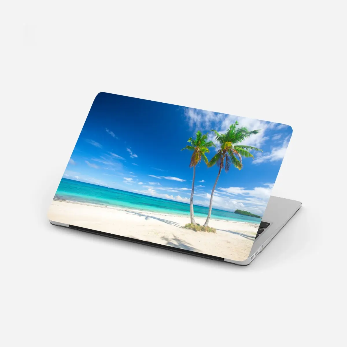 Laptop-Aufkleber tropische palmen an einem türkisfarbenen strand – Wallnifity® Laptop-Aufkleber tropische palmen an einem türkisfarbenen strand – Wallnifity®