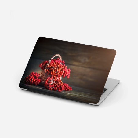 Laptop-Aufkleber herbstliche vogelbeeren im weidenkorb – Wallnifity®