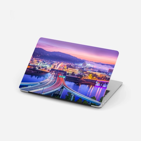 Laptop-Aufkleber Charleston skyline bei dämmerung – Wallnifity®