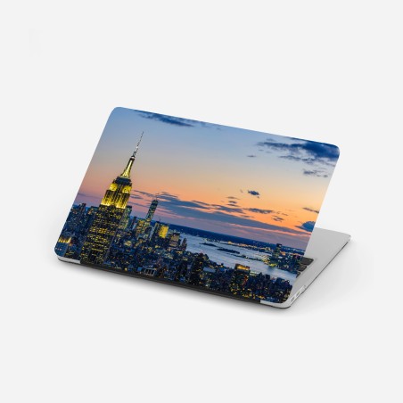 Laptop-Aufkleber New York skyline bei dämmerung – Wallnifity®