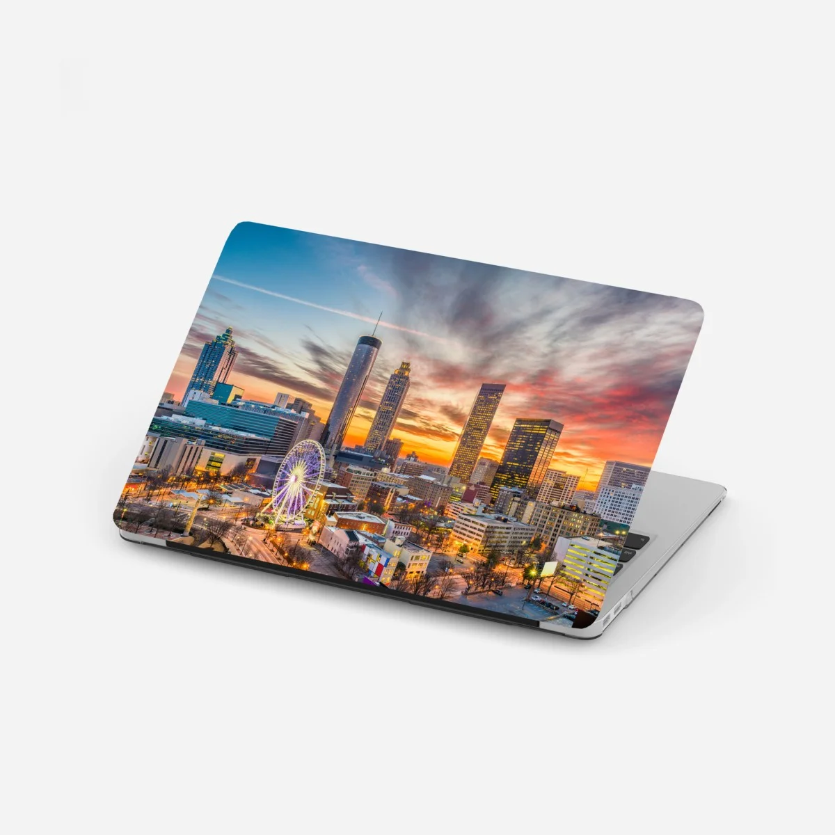 Laptop-Aufkleber Atlanta skyline bei sonnenuntergang – Wallnifity® Laptop-Aufkleber Atlanta skyline bei sonnenuntergang – Wallnifity®