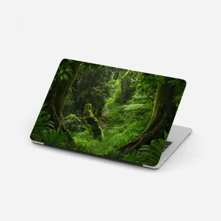 Laptop-Aufkleber verzauberter moosiger waldpfad – Wallnifity®