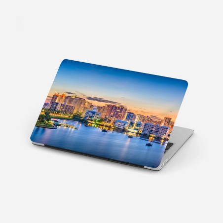 Laptop-Aufkleber Sarasota bei dämmerung über der bucht – Wallnifity®