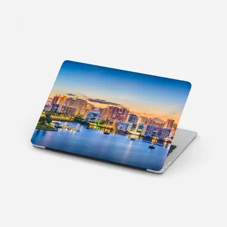 Laptop-Aufkleber Sarasota bei dämmerung über der bucht – Wallnifity®