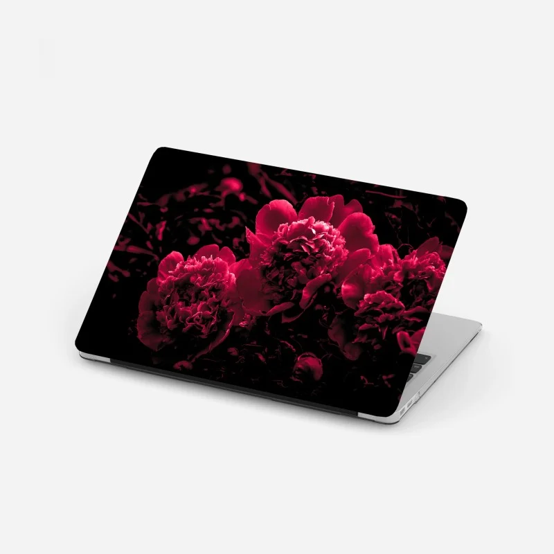 Laptop-Aufkleber stimmungsvolle rosa pfingstrosen – Wallnifity®