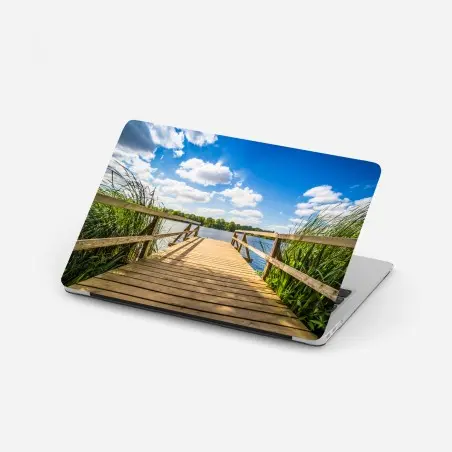 Laptop-Aufkleber sonniger steg am see – Wallnifity®